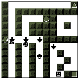 Lock'em Up (Palm OS) screenshot: Level 1 (grayscale)