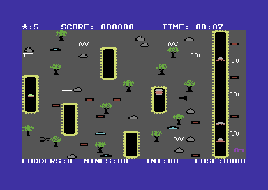 Dough Boy (Commodore 64) screenshot: The playing area.
