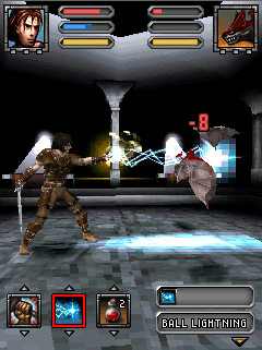 Blades & Magic (J2ME) screenshot: Let's try it out on these bats!