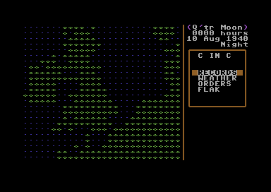 Europe Ablaze (Commodore 64) screenshot: Game options.