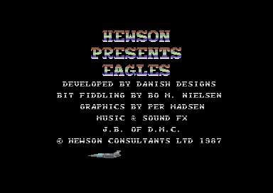 Eagles (Commodore 64) screenshot: Title screen.