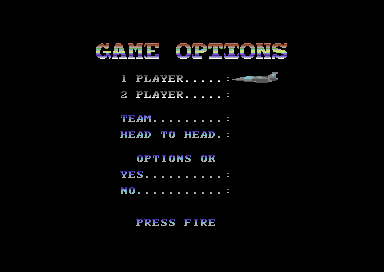 Eagles (Commodore 64) screenshot: Options