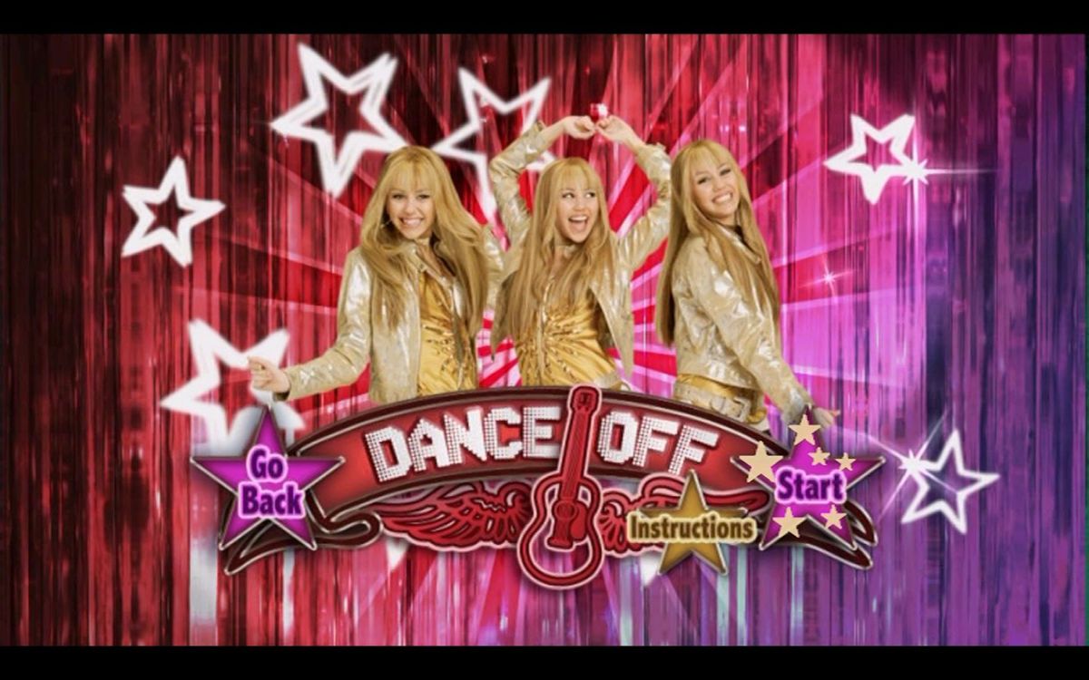 Disney Hannah Montana: DVD Game (DVD Player) screenshot: The start of the Dance Off game. This game is just for fun and is not scored