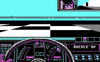 Vette! (DOS) screenshot: Racing (CGA)