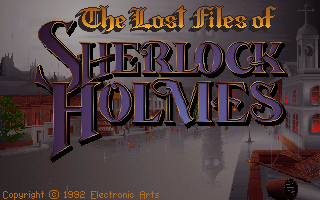 The Lost Files of Sherlock Holmes (DOS) screenshot: The title screen.