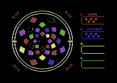 Eye (Commodore 64) screenshot: Start of the game.