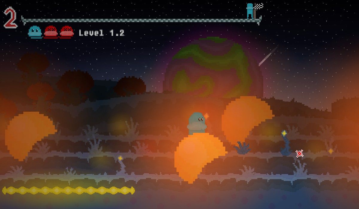 Alien Run (Windows) screenshot: Level complete!
