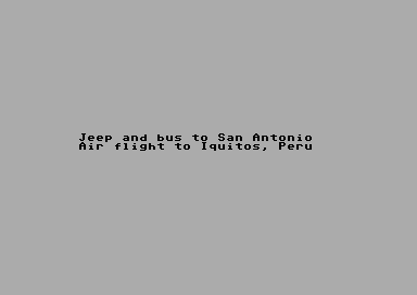 Expedition Amazon (Commodore 64) screenshot: Let's go shopping.
