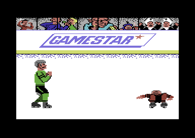 FaceOff! (Commodore 64) screenshot: Get down.