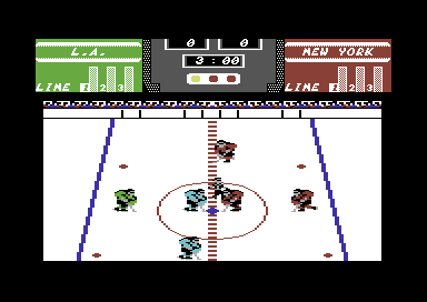 FaceOff! (Commodore 64) screenshot: Start of the game.
