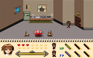 Darkside Story (DOS) screenshot: Visiting an old woman