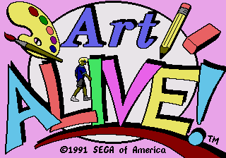 Art Alive (Genesis) screenshot: Title screen