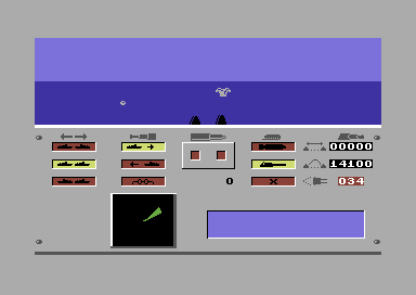 Bismarck (Commodore 64) screenshot: In the thick of things.
