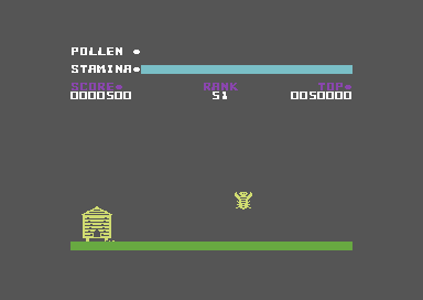 Antics (Commodore 64) screenshot: Looking for pollen.