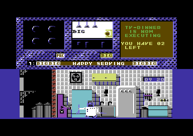 The Big Deal (Commodore 64) screenshot: The fridge.