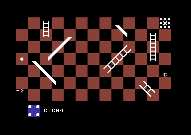 Bonzo! (Commodore 64) screenshot: Action is hotting up.