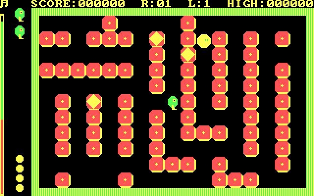 Pango (DOS) screenshot: beginning a game