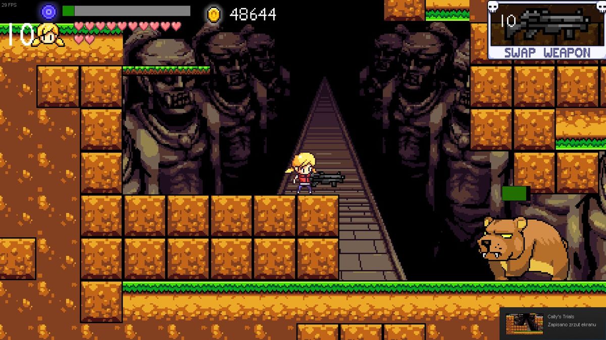 Cally's Caves 2 (Windows) screenshot: Boss fight