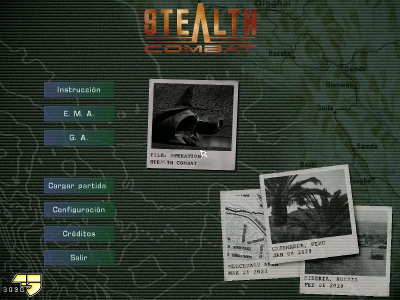 Stealth Combat (Windows) screenshot: Main Menu.