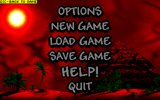 Too Many Geckos! (DOS) screenshot: Pause screen.