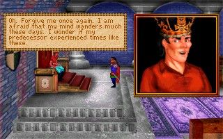 King's Quest II: Romancing the Stones (Windows) screenshot: From the intro: Graham is troubled