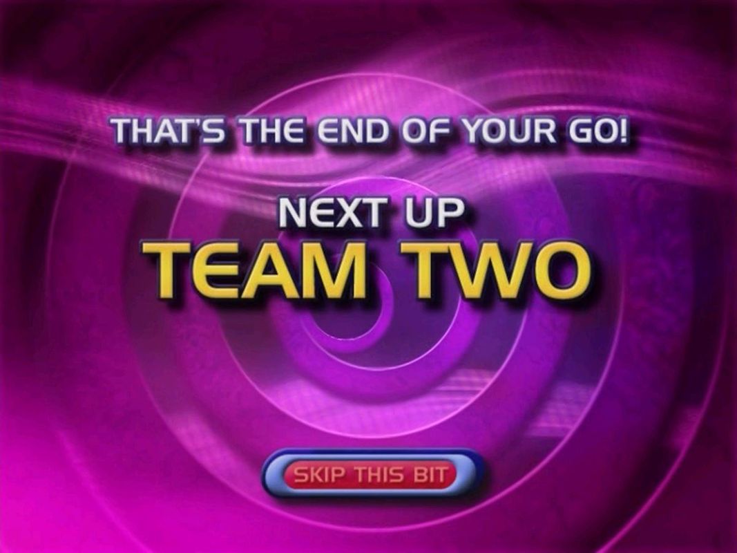 Pepsi Chart Music Quiz: Play The World's First Pop Music Quiz On DVD (DVD Player) screenshot: Race To The Top: When a player gets a question wrong or when they've answered all three sub questions correctly their turn ends