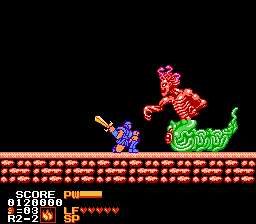 Astyanax (NES) screenshot: Medusa boss