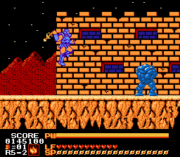 Astyanax (NES) screenshot: Sub-boss at the top of the mountain