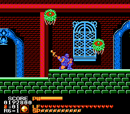 Astyanax (NES) screenshot: The castle is a maze of doors