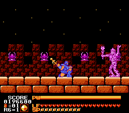 Astyanax (NES) screenshot: What are you, a mummy king?