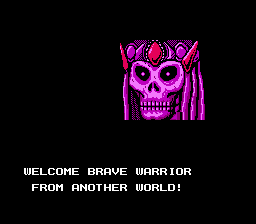 Astyanax (NES) screenshot: Hi there Thorndog, prepare for your doom!