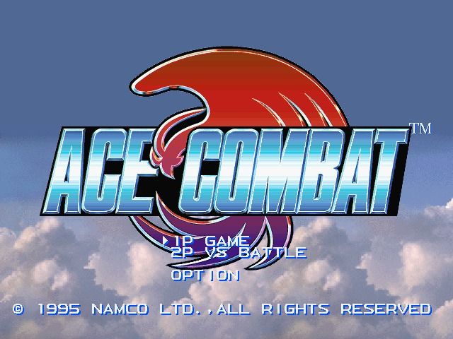 Air Combat (PlayStation) screenshot: Main menu