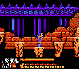 Astyanax (NES) screenshot: 3-1 Ryugoku