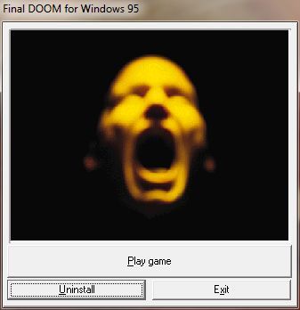 Final Doom (Windows) screenshot: When installed the game launch option screen changes