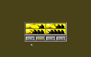 Scenario: Theatre of War (DOS) screenshot: Choosing our difficulty level