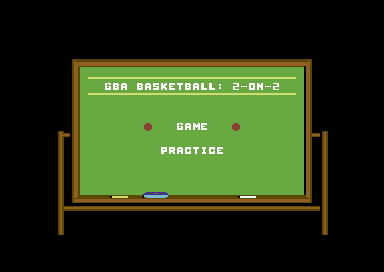 GBA Championship Basketball: Two-on-Two (Commodore 64) screenshot: Game or practise.