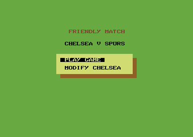 Gazza's Super Soccer (Commodore 64) screenshot: Play this game?