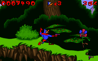 Crazy Drake (DOS) screenshot: Killing an enemy