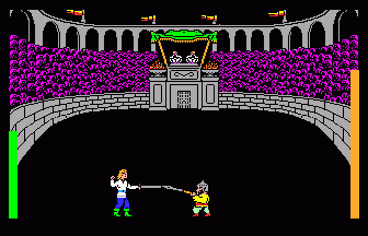 Coliseum (Thomson MO) screenshot: The dwarf is short, but his spear is long