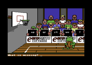 Fun School 4: For 5 to 7 Year Olds (Commodore 64) screenshot: Basketball