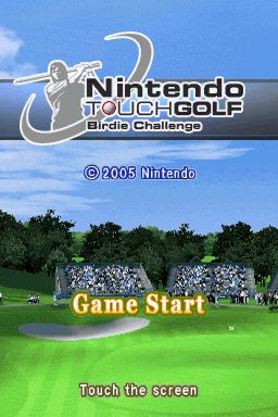 True Swing Golf (Nintendo DS) screenshot: Nintendo Touch Golf: Birdie Challenge title screen