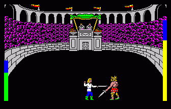 Coliseum (Thomson TO) screenshot: Close to a gladiator