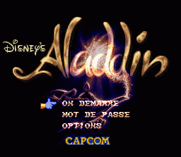 Disney's Aladdin (SNES) screenshot: French Title