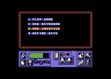 Greyfell: Legend of Norman (Commodore 64) screenshot: Title screen.