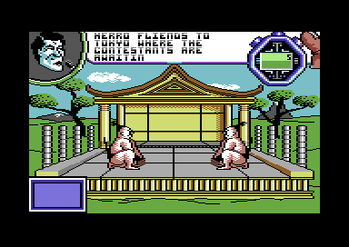 Supersports: The Alternative Olympics (Commodore 64) screenshot: Slate Smash.