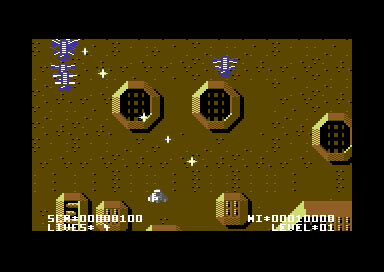 Hades Nebula (Commodore 64) screenshot: Blast those enemy.