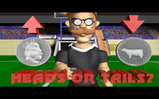 Super League Pro Rugby (DOS) screenshot: Heads or tails?