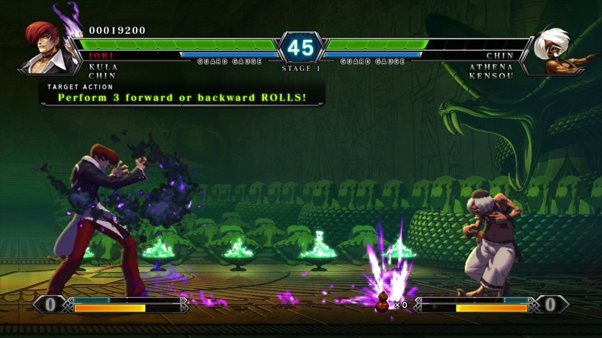 The King of Fighters XIII (Windows) screenshot: Classic Iori Yagami is the second, this is a classic version where he still had his flames.