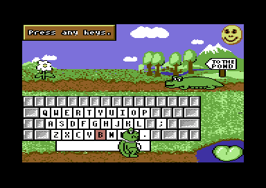 Fun School 4: For 5 to 7 Year Olds (Commodore 64) screenshot: Typing.