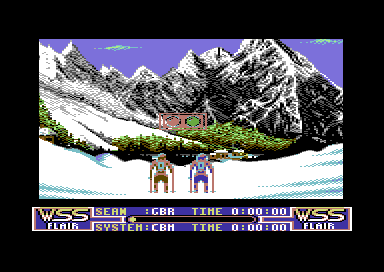 Winter Supersports 92 (Commodore 64) screenshot: Ski Challenge.